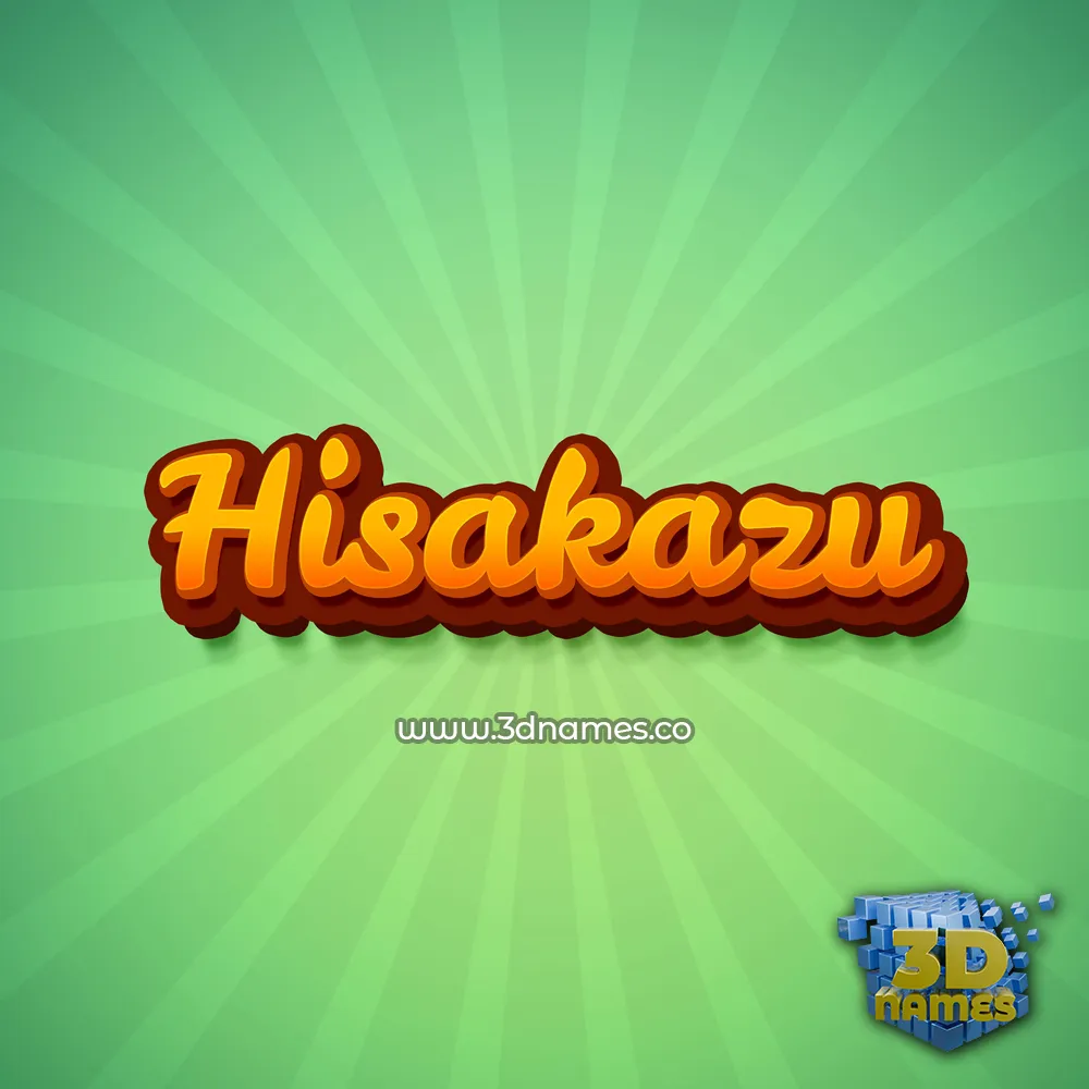 hisakazu in Green Rays style - 3D name wallpaper