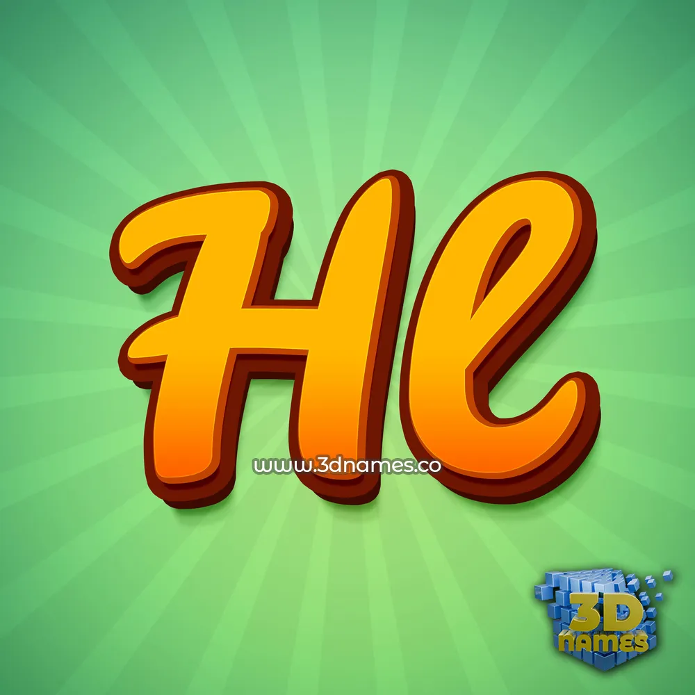 hl in Green Rays style - 3D name wallpaper