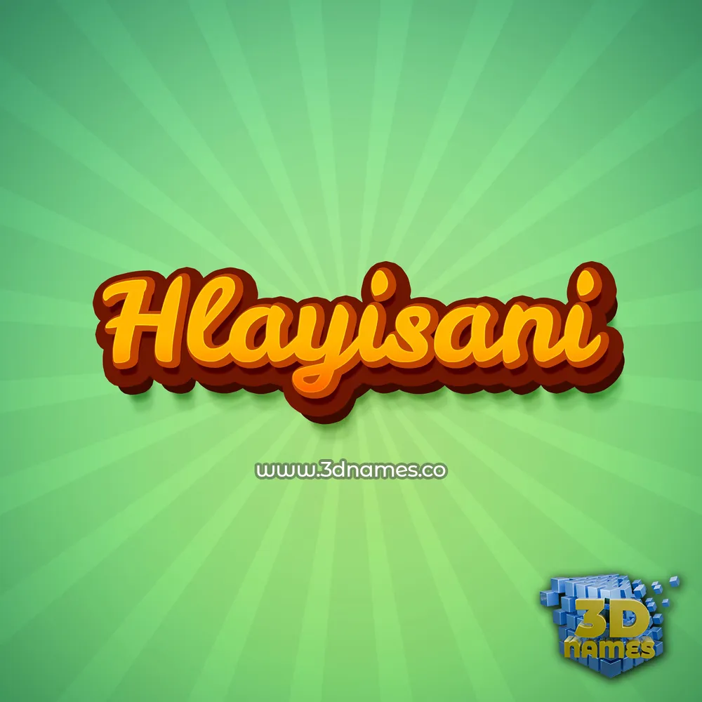 hlayisani in Green Rays style - 3D name wallpaper
