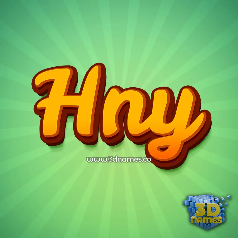 hny in Green Rays style - 3D name wallpaper