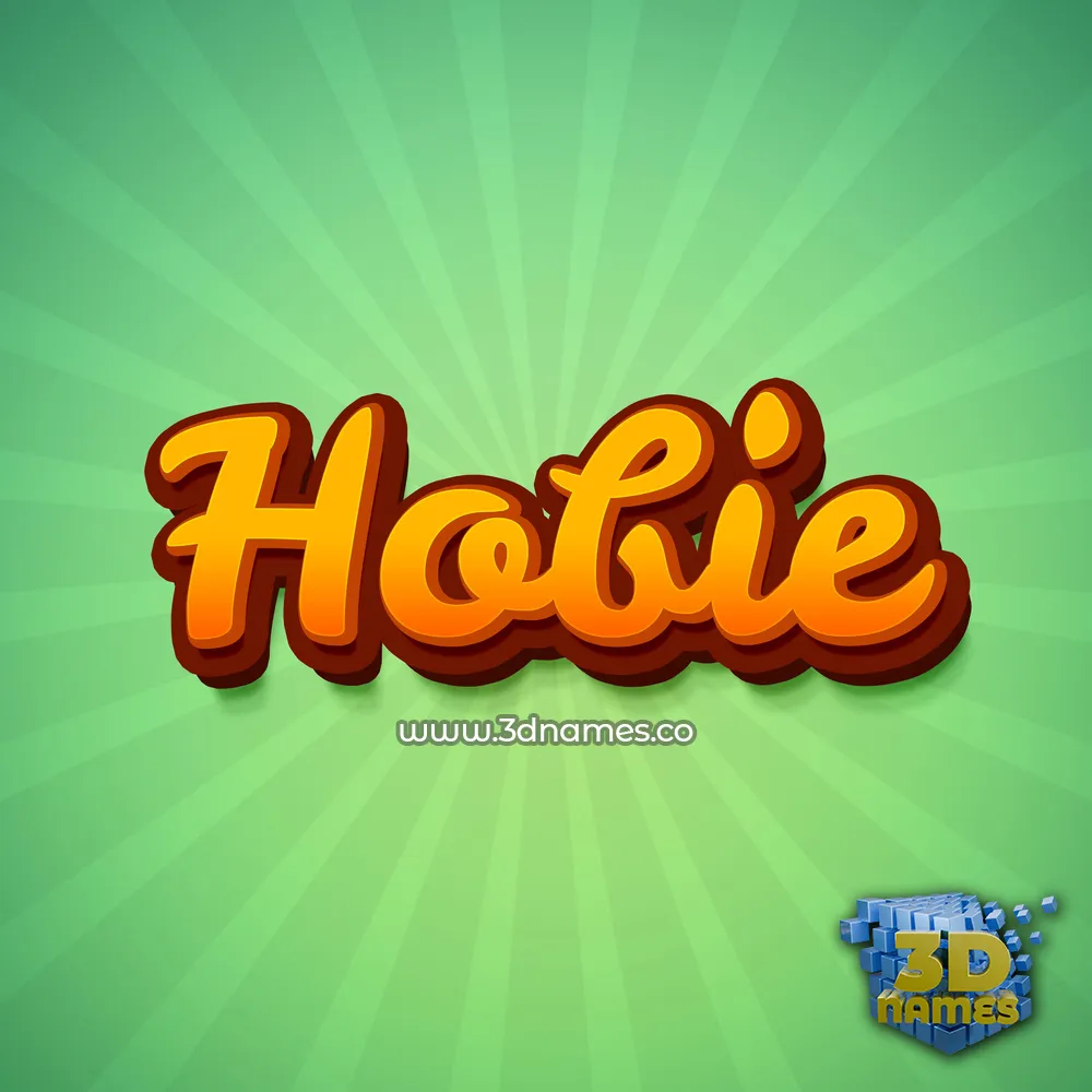 hobie in Green Rays style - 3D name wallpaper