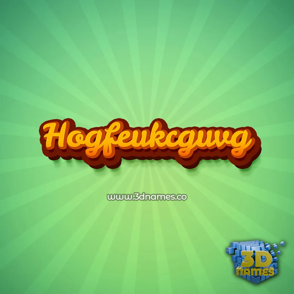 hogfeukcguvg in Green Rays style - 3D name wallpaper