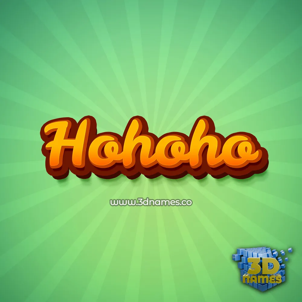 hohoho in Green Rays style - 3D name wallpaper