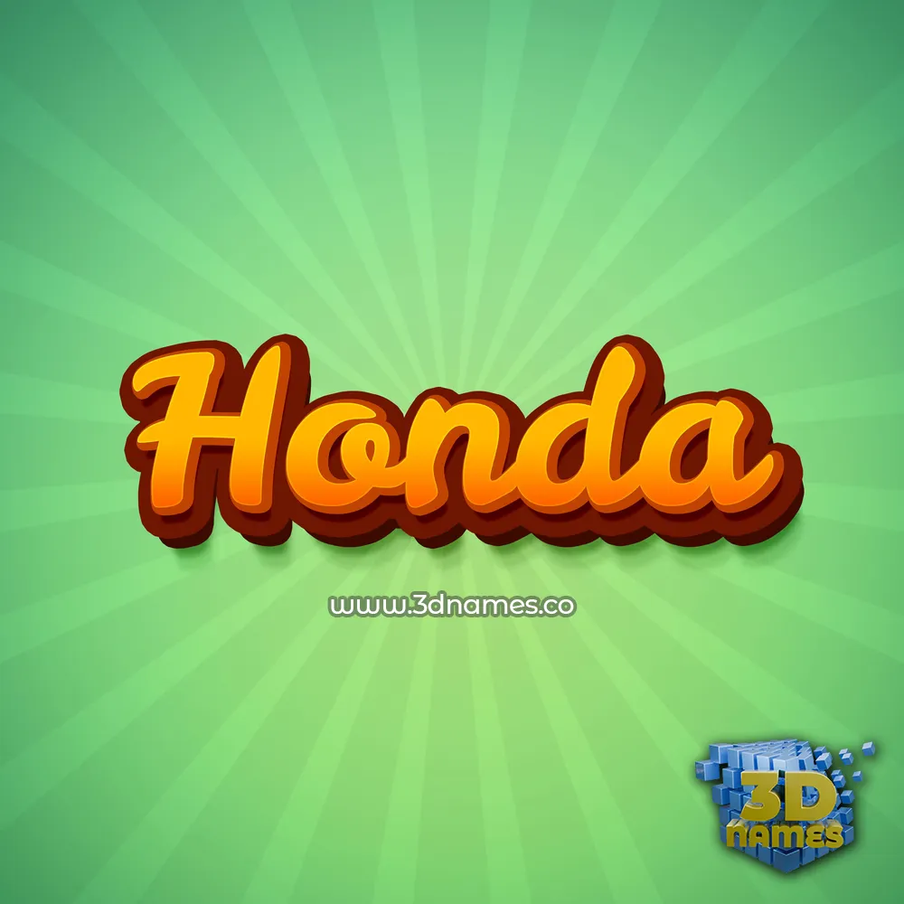 honda in Green Rays style - 3D name wallpaper