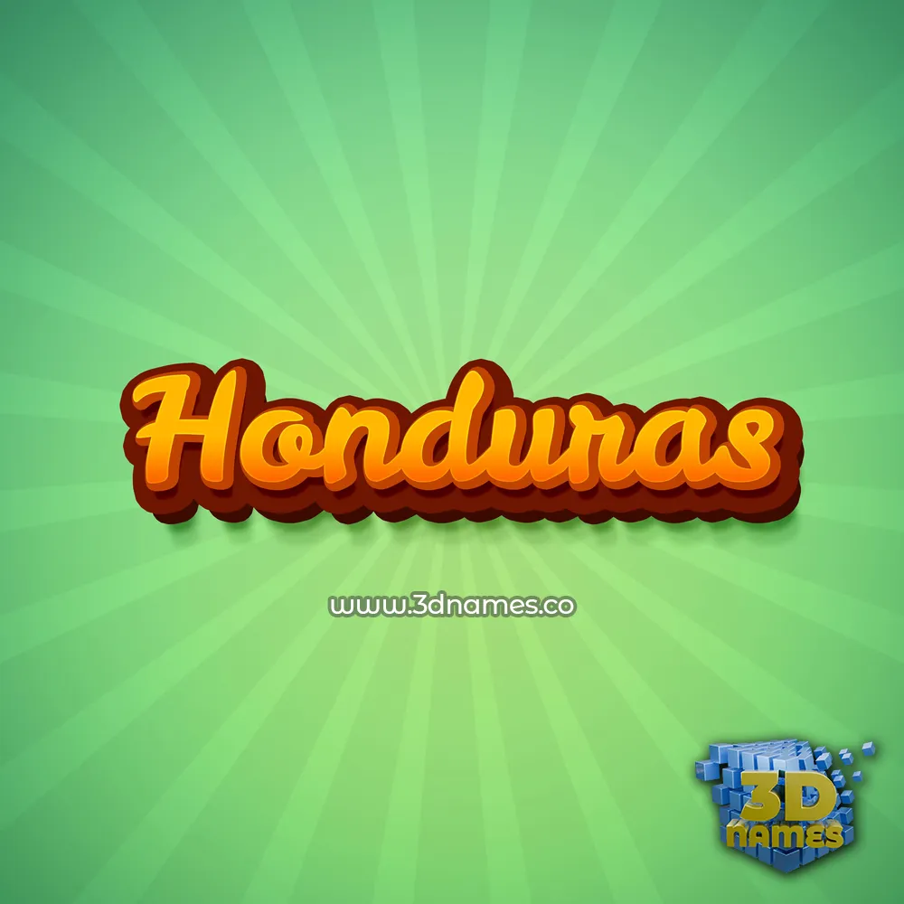 honduras in Green Rays style - 3D name wallpaper