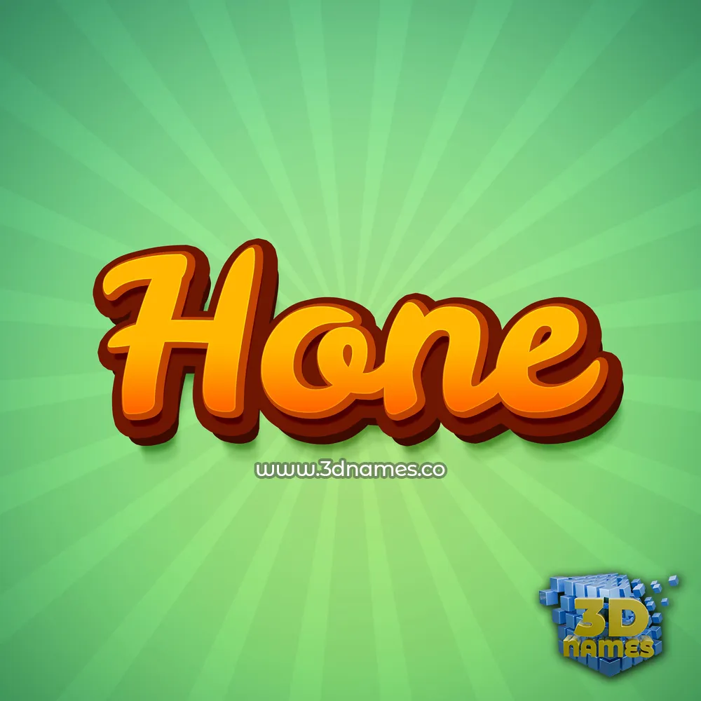 hone in Green Rays style - 3D name wallpaper