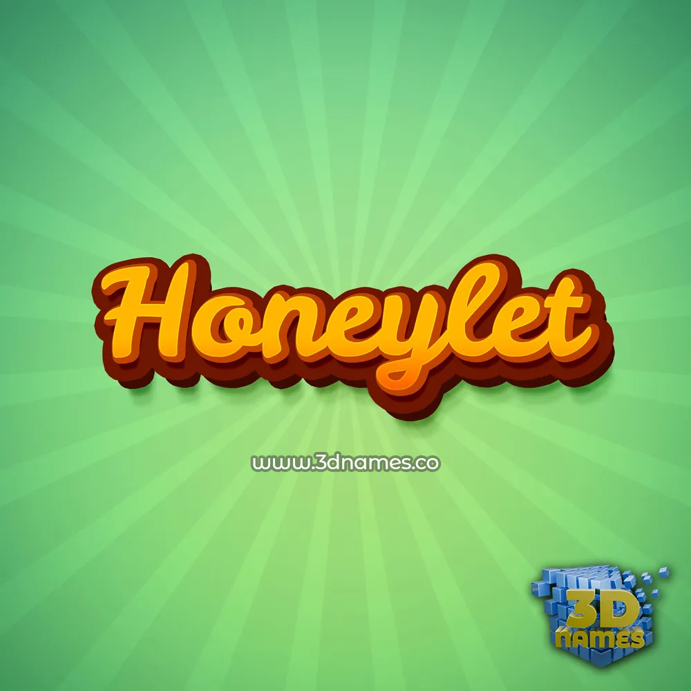 honeylet in Green Rays style - 3D name wallpaper