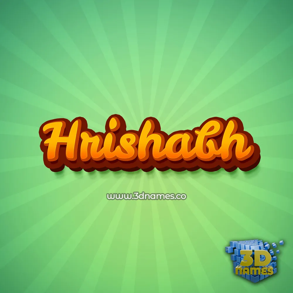 hrishabh in Green Rays style - 3D name wallpaper