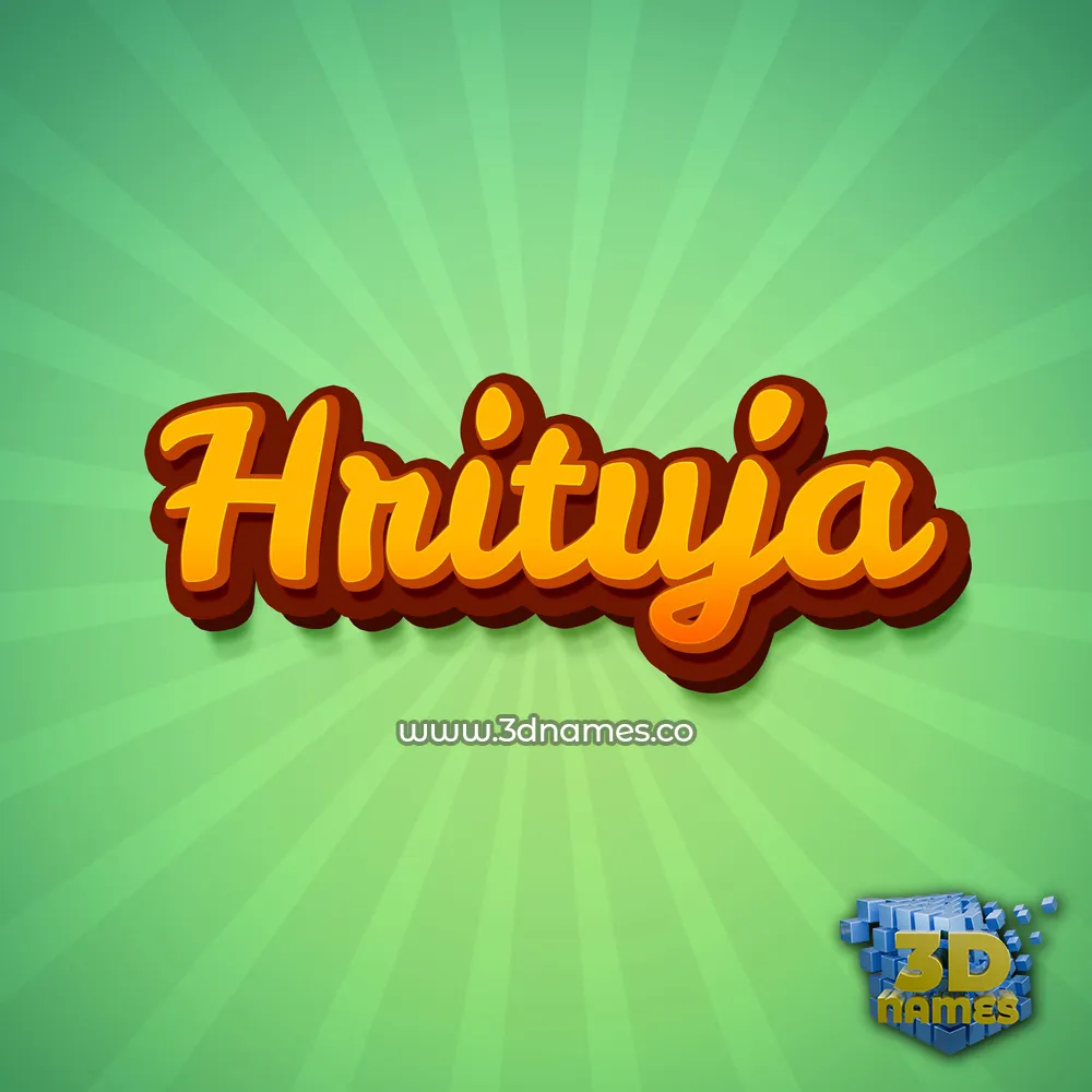 hrituja in Green Rays style - 3D name wallpaper