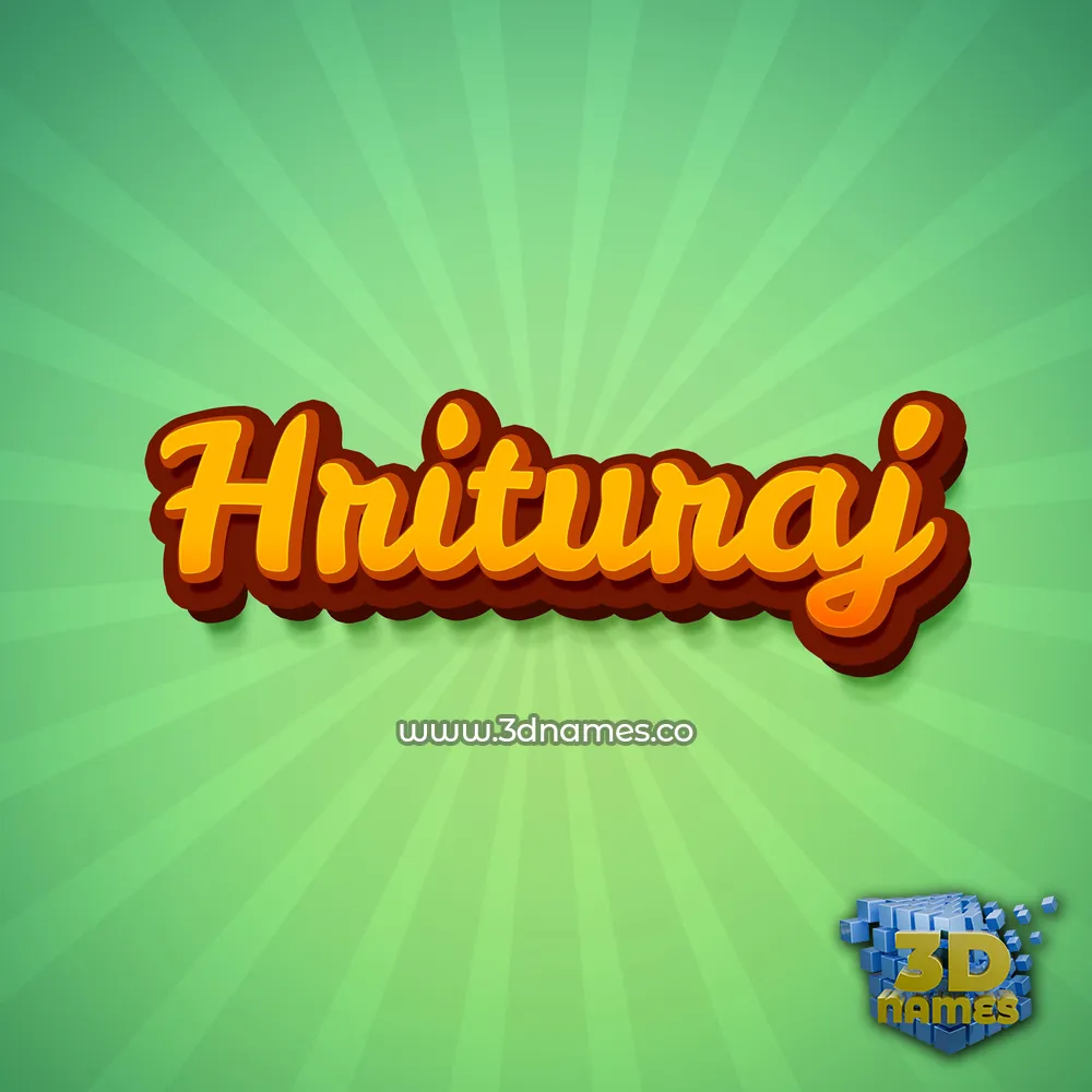 hrituraj in Green Rays style - 3D name wallpaper