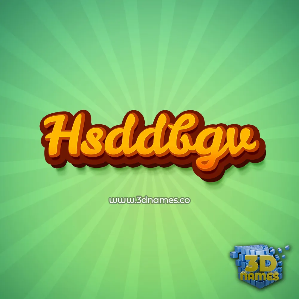 hsddbgv in Green Rays style - 3D name wallpaper