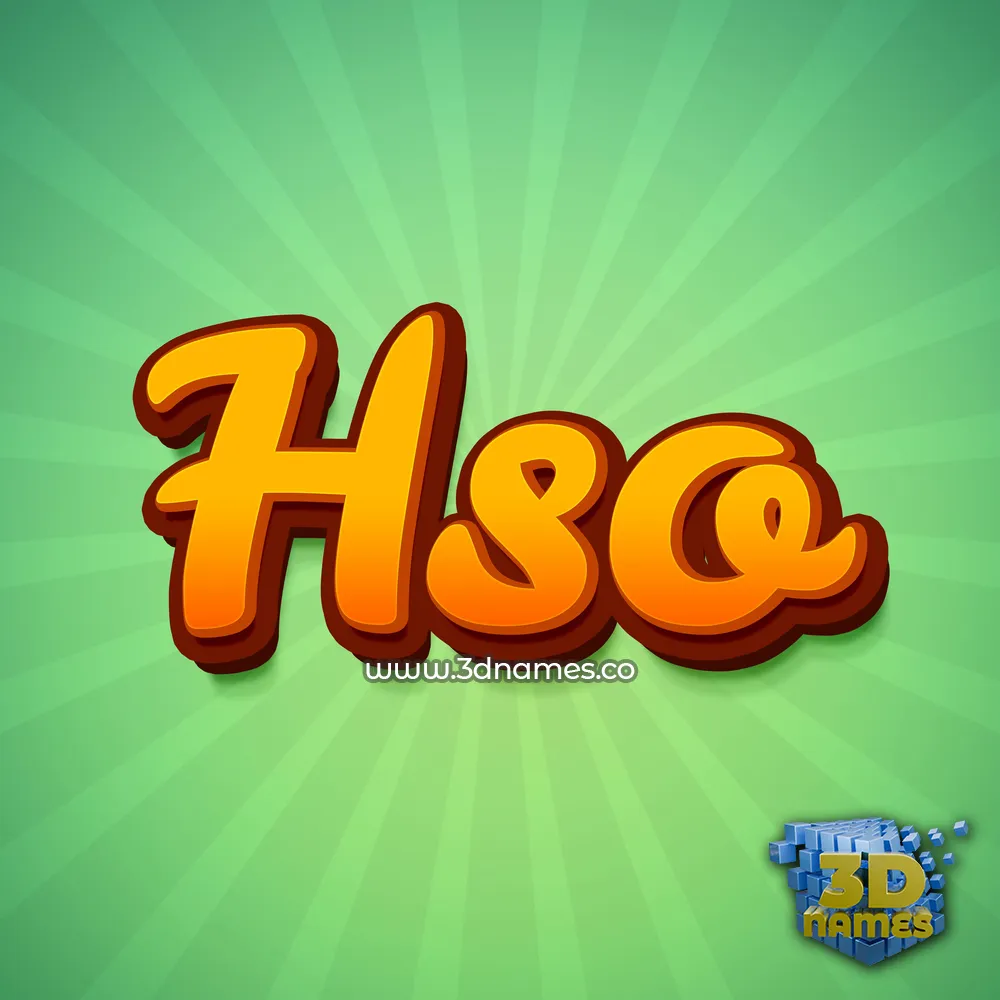 hso in Green Rays style - 3D name wallpaper