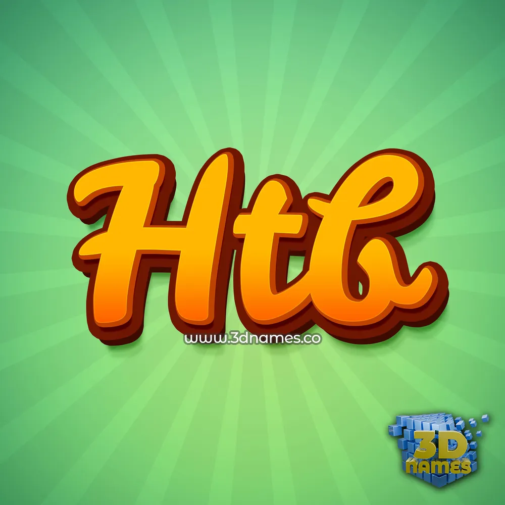 htb in Green Rays style - 3D name wallpaper