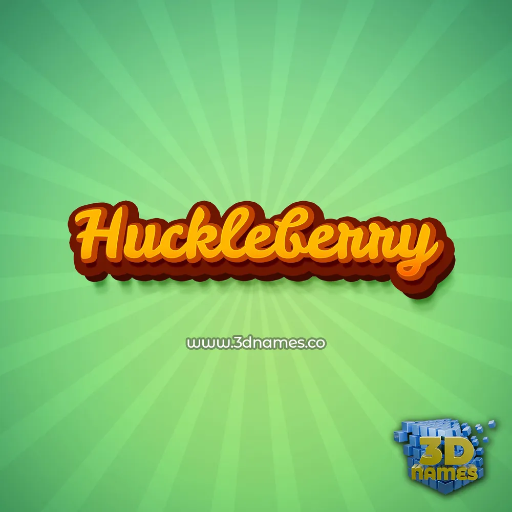 huckleberry in Green Rays style - 3D name wallpaper