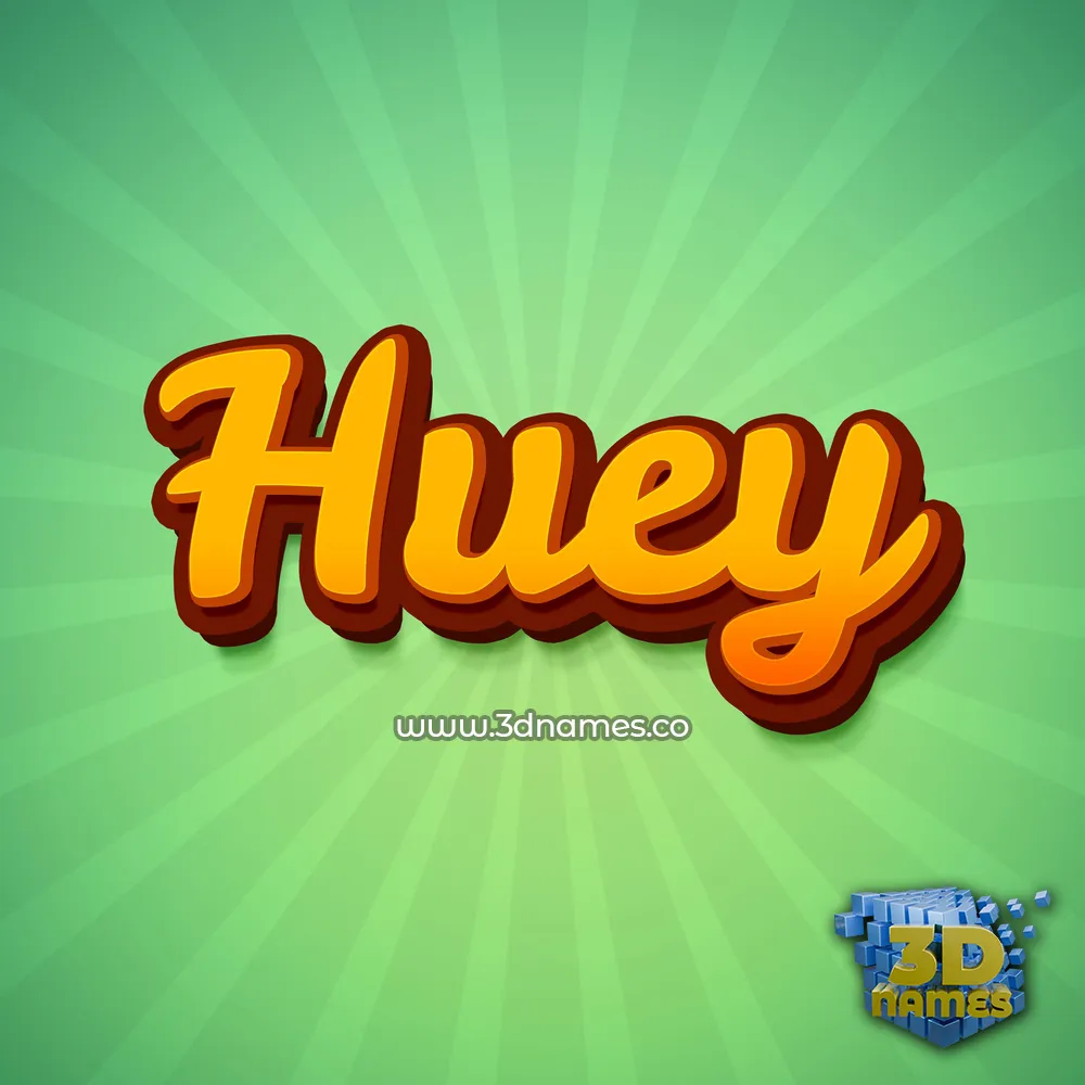 huey in Green Rays style - 3D name wallpaper
