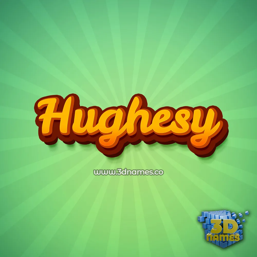 hughesy in Green Rays style - 3D name wallpaper