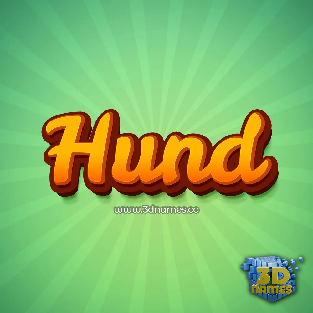 hund in Green Rays style - 3D name wallpaper