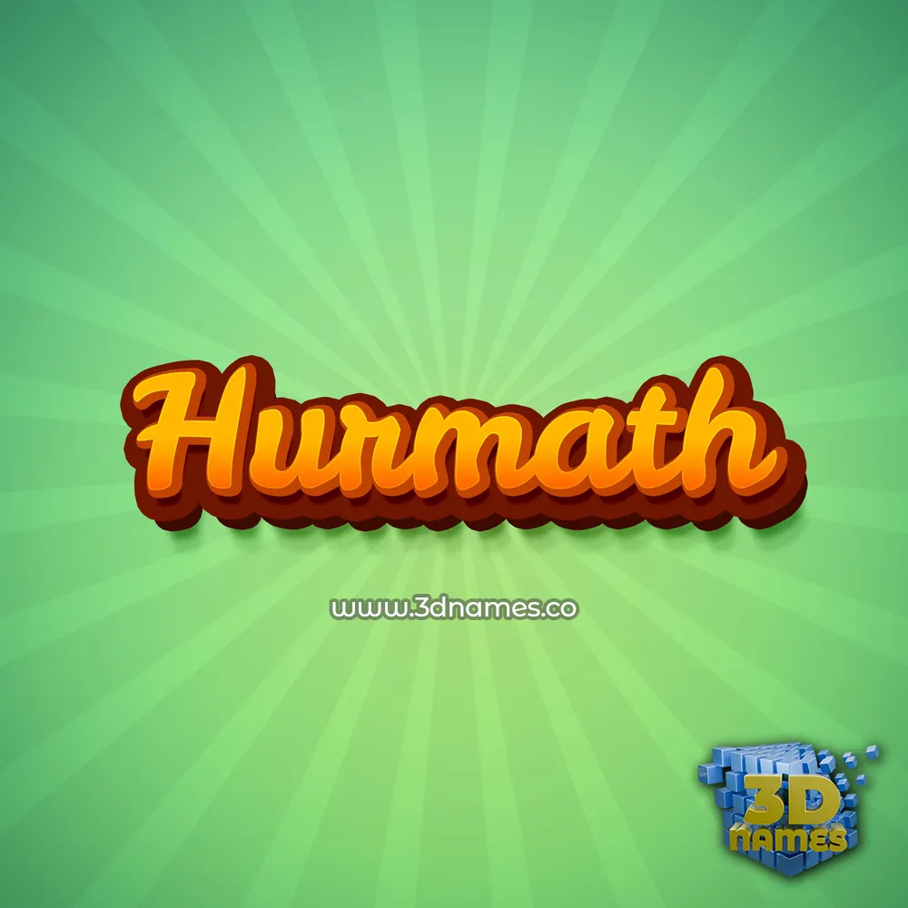 hurmath in Green Rays style - 3D name wallpaper