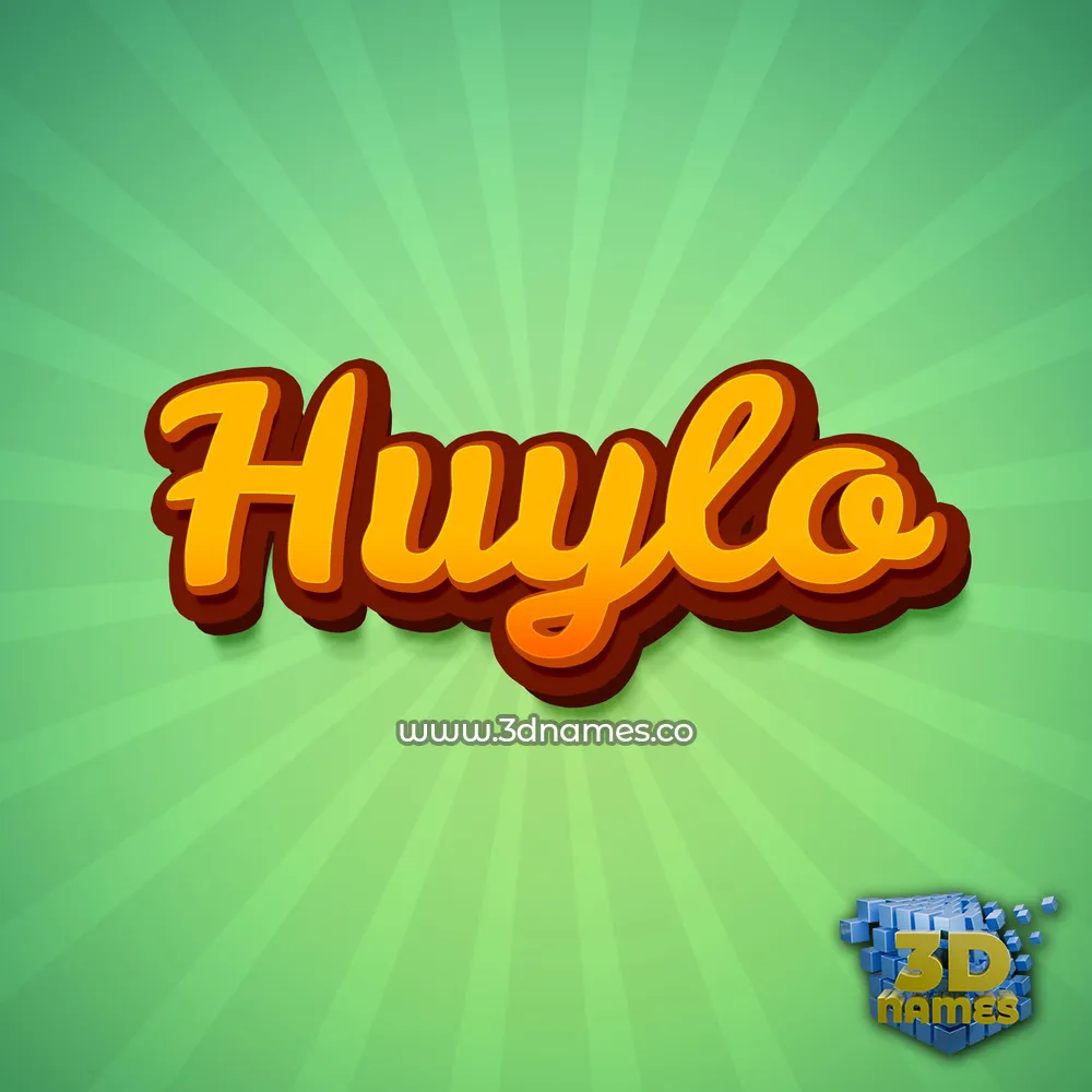 huylo in Green Rays style - 3D name wallpaper