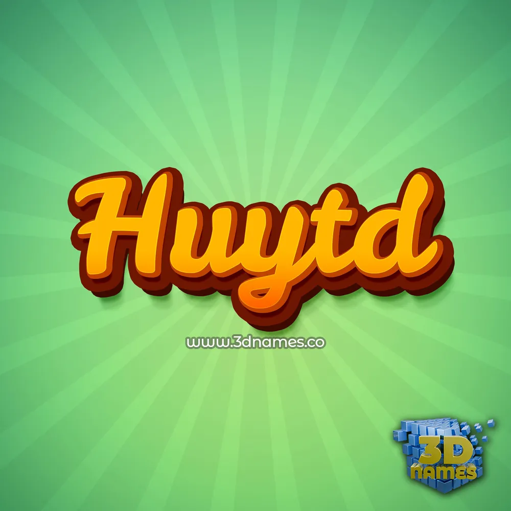 huytd in Green Rays style - 3D name wallpaper