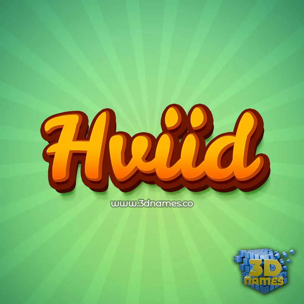 hviid in Green Rays style - 3D name wallpaper