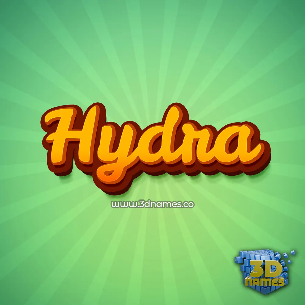 hydra in Green Rays style - 3D name wallpaper