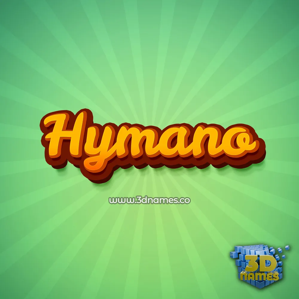 hymano in Green Rays style - 3D name wallpaper