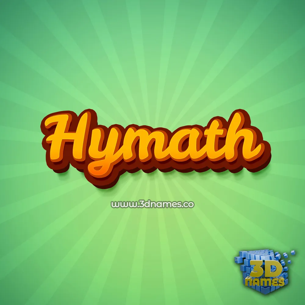 hymath in Green Rays style - 3D name wallpaper