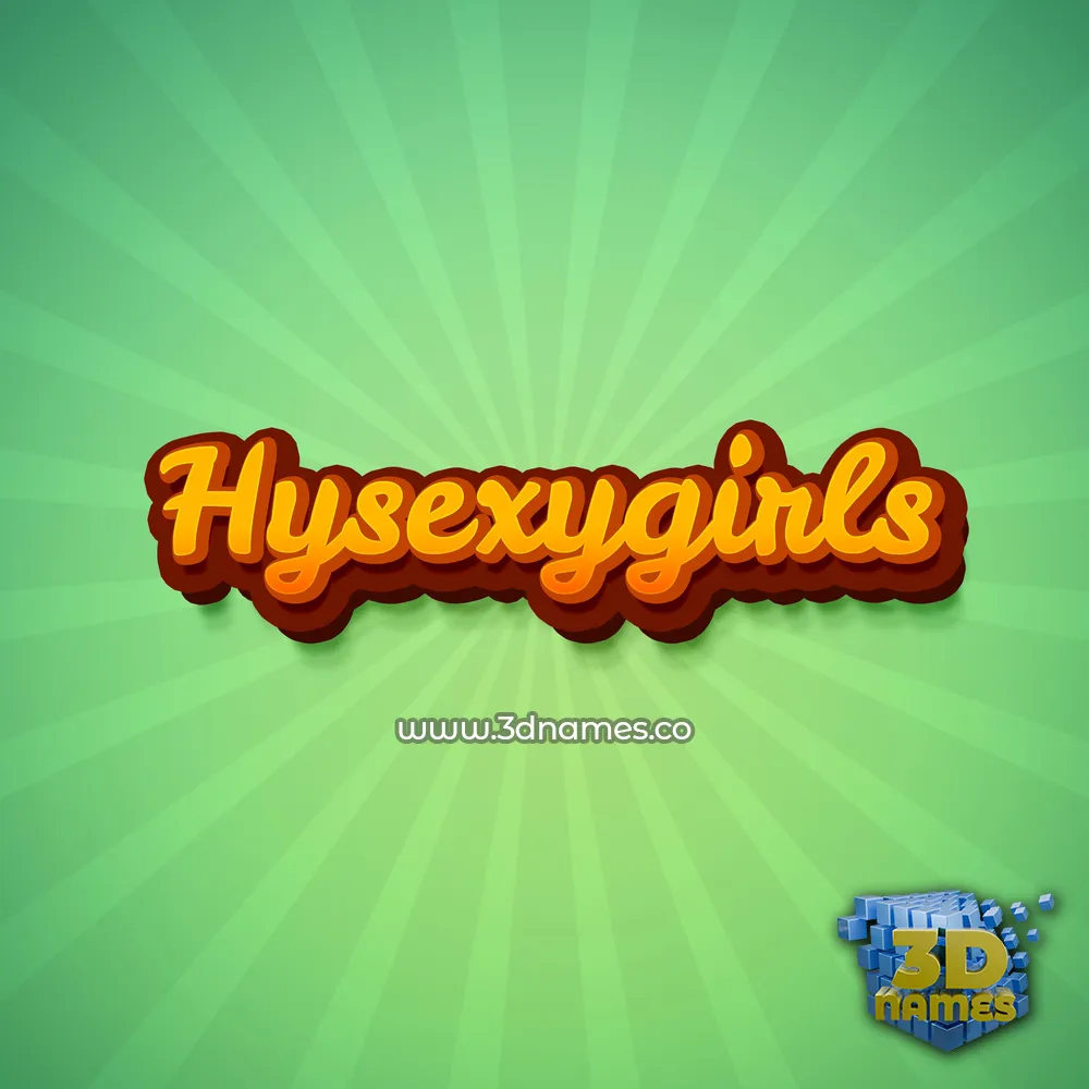 hysexygirls in Green Rays style - 3D name wallpaper