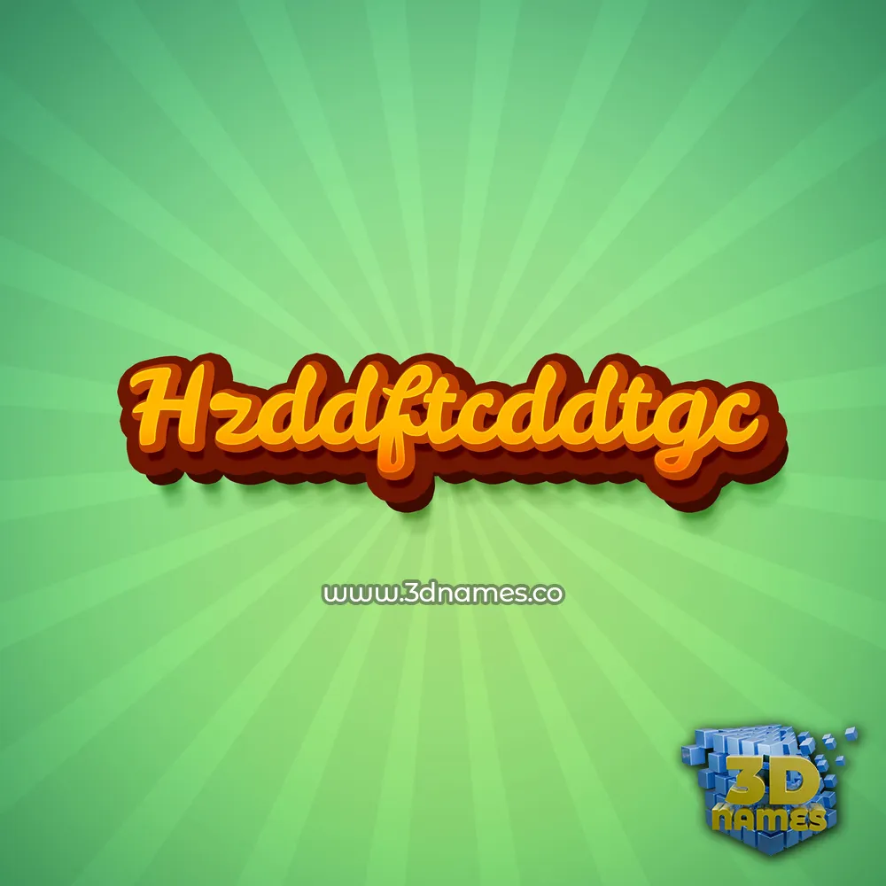 hzddftcddtgc in Green Rays style - 3D name wallpaper