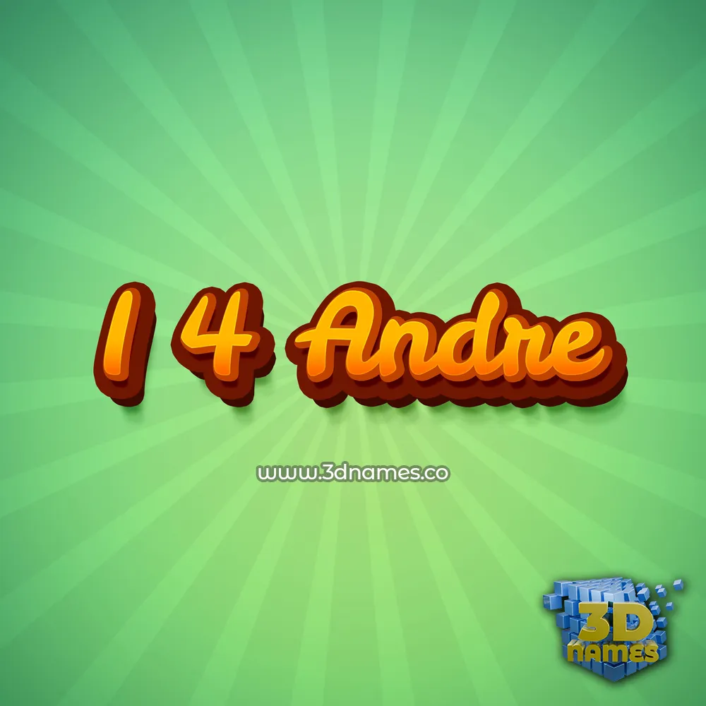 i 4 andre in Green Rays style - 3D name wallpaper