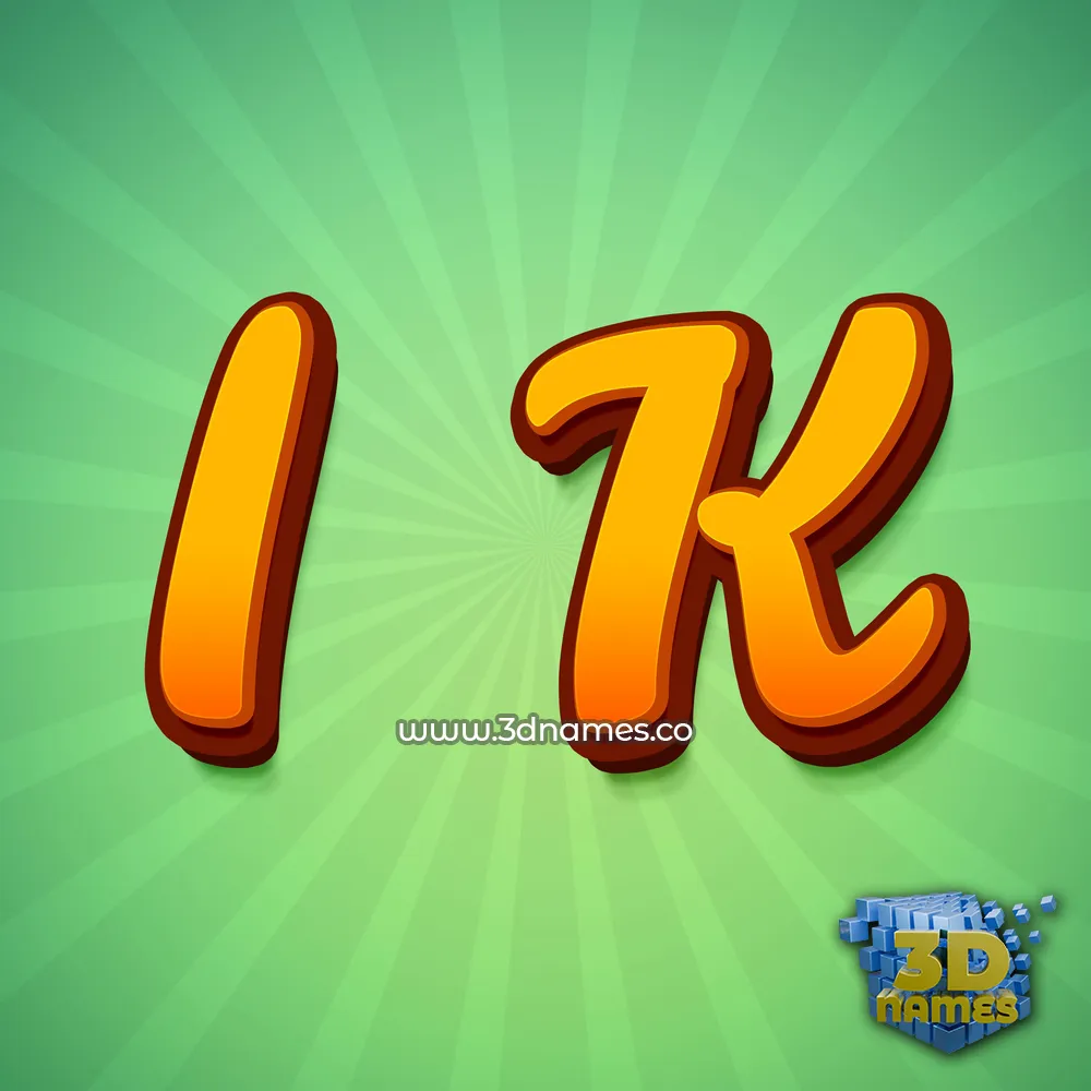 i k in Green Rays style - 3D name wallpaper