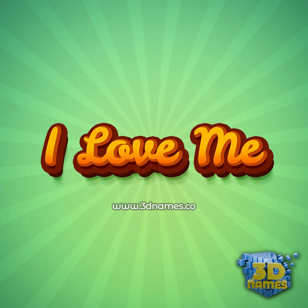 i love me in Green Rays style - 3D name wallpaper