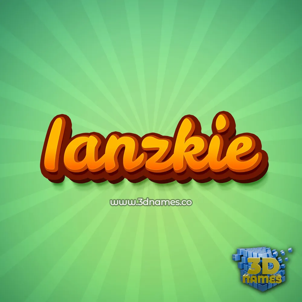ianzkie in Green Rays style - 3D name wallpaper