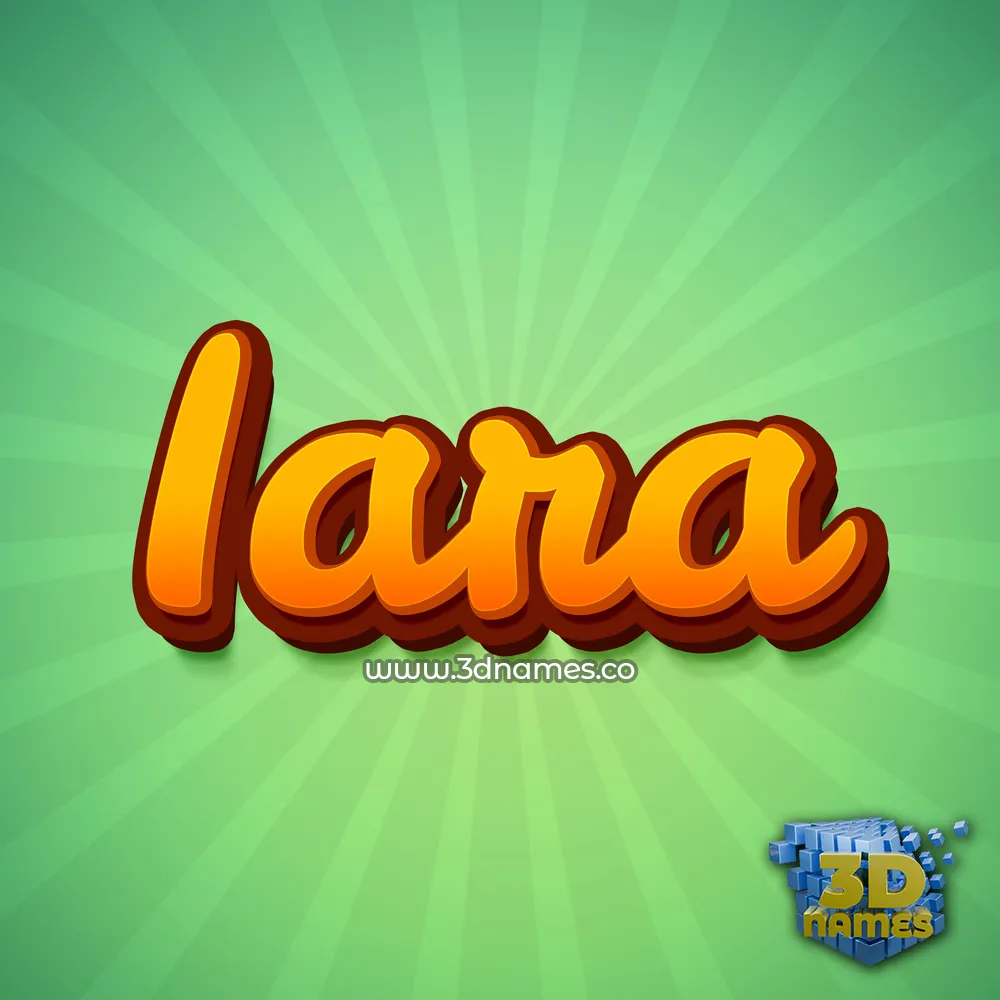 iara in Green Rays style - 3D name wallpaper
