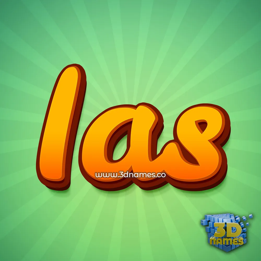 ias in Green Rays style - 3D name wallpaper