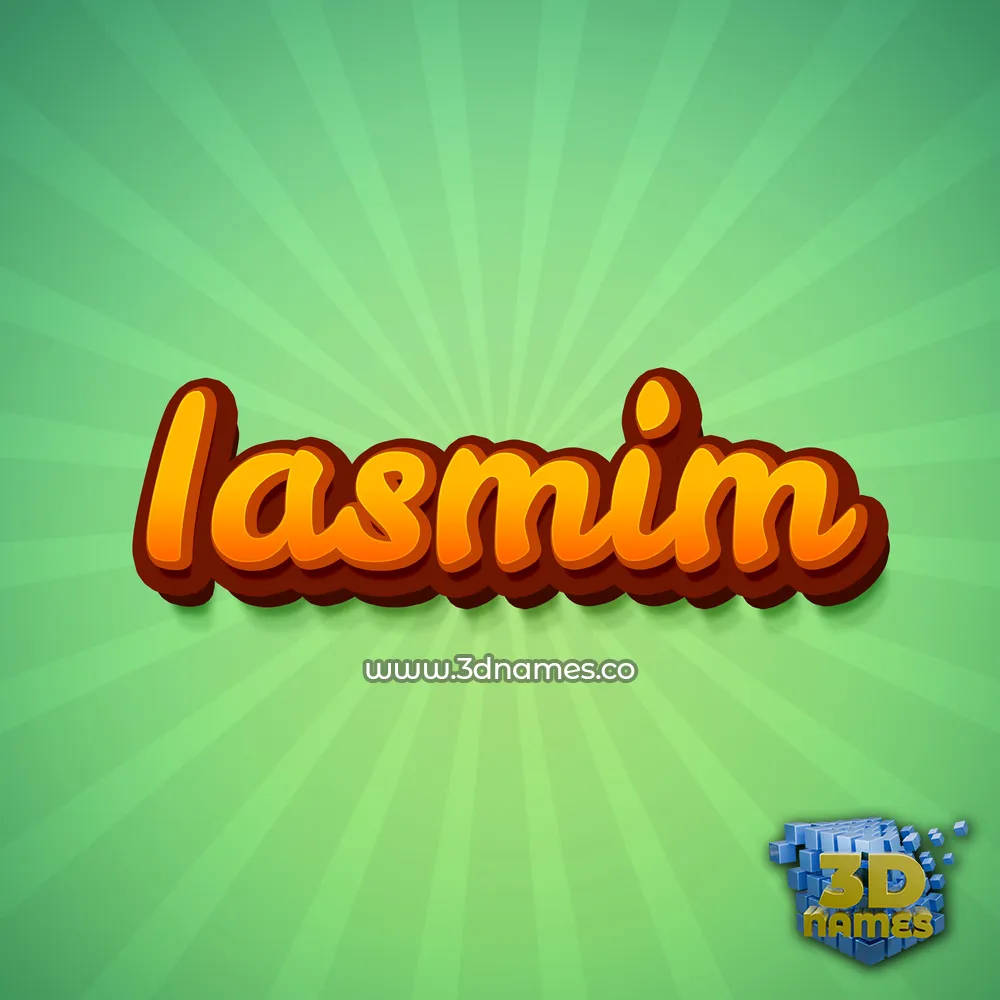 iasmim in Green Rays style - 3D name wallpaper