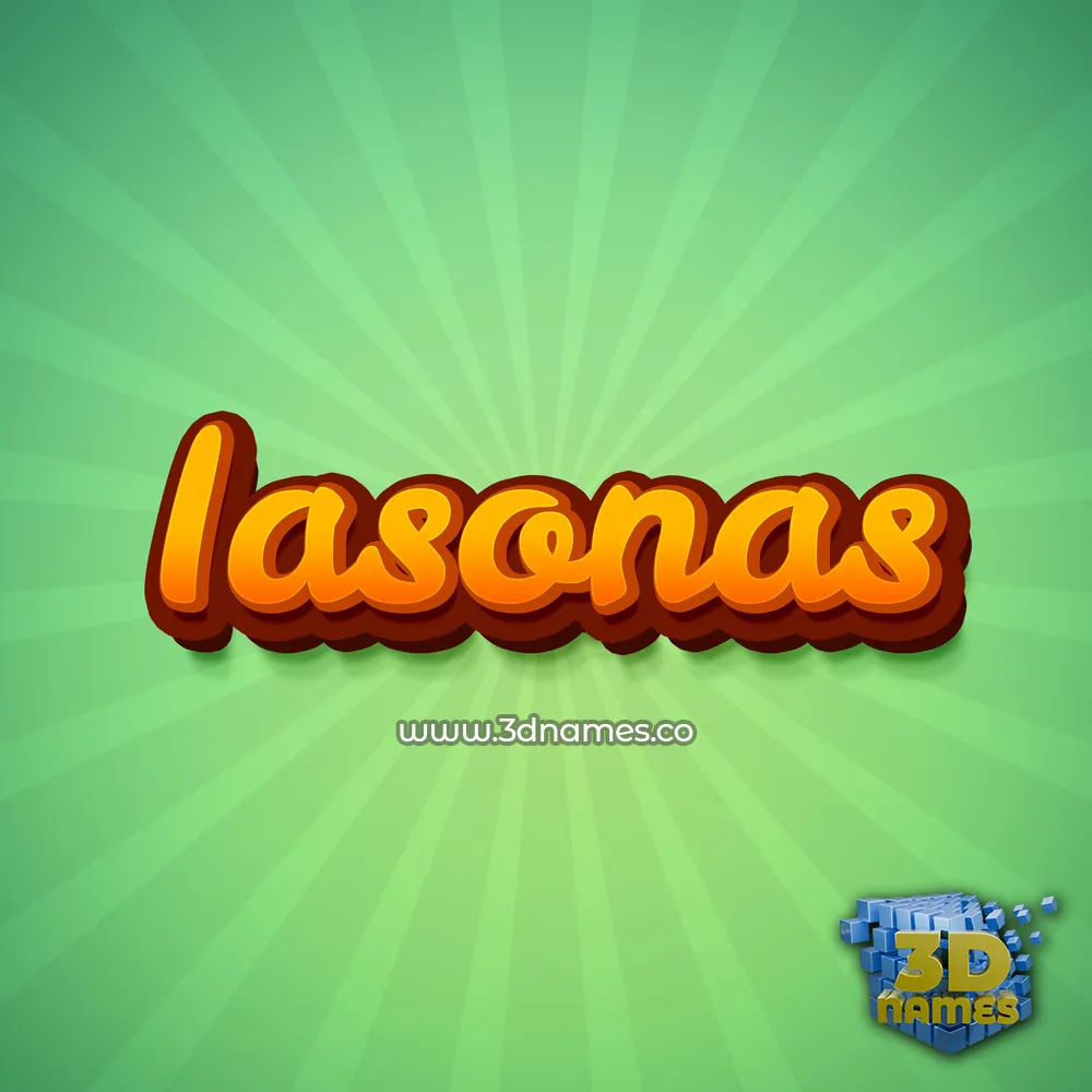 iasonas in Green Rays style - 3D name wallpaper