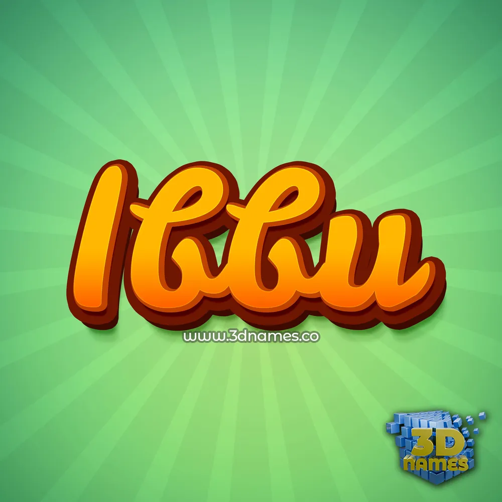 ibbu in Green Rays style - 3D name wallpaper