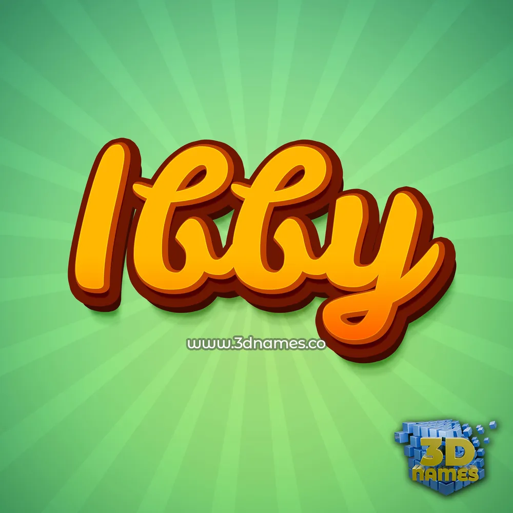 ibby in Green Rays style - 3D name wallpaper