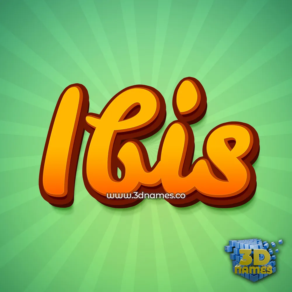 ibis in Green Rays style - 3D name wallpaper