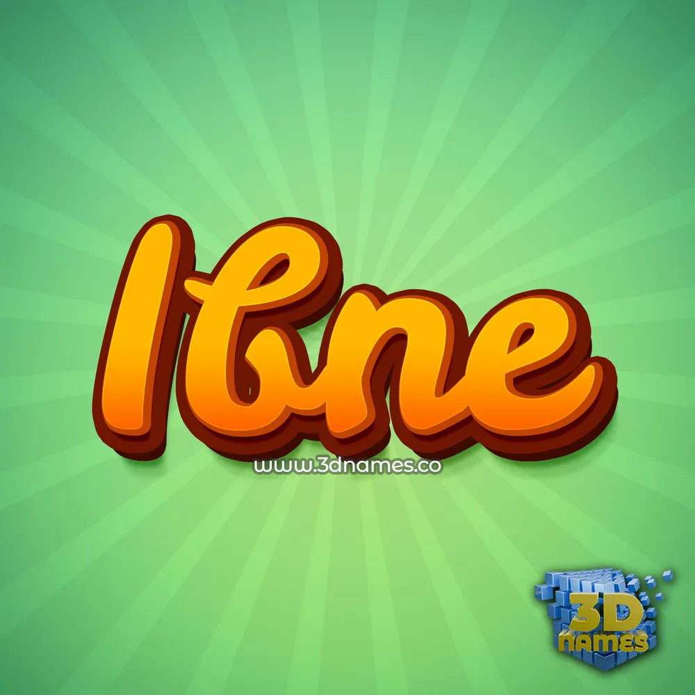 ibne in Green Rays style - 3D name wallpaper
