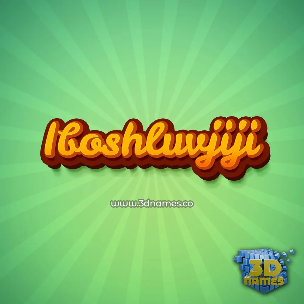 iboshluvjiji in Green Rays style - 3D name wallpaper