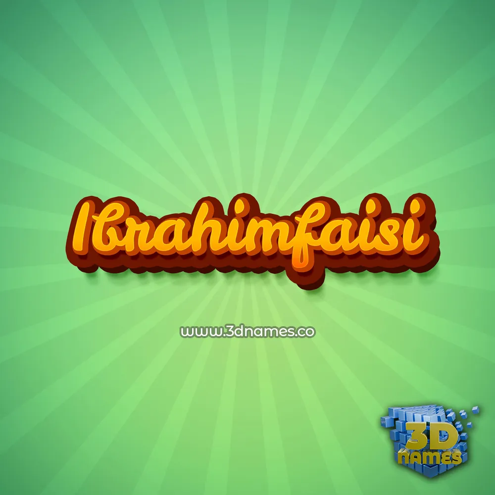 ibrahimfaisi in Green Rays style - 3D name wallpaper