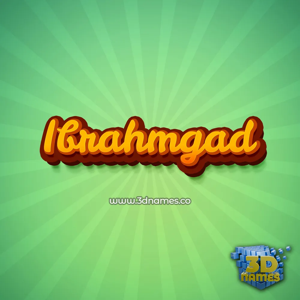ibrahmgad in Green Rays style - 3D name wallpaper