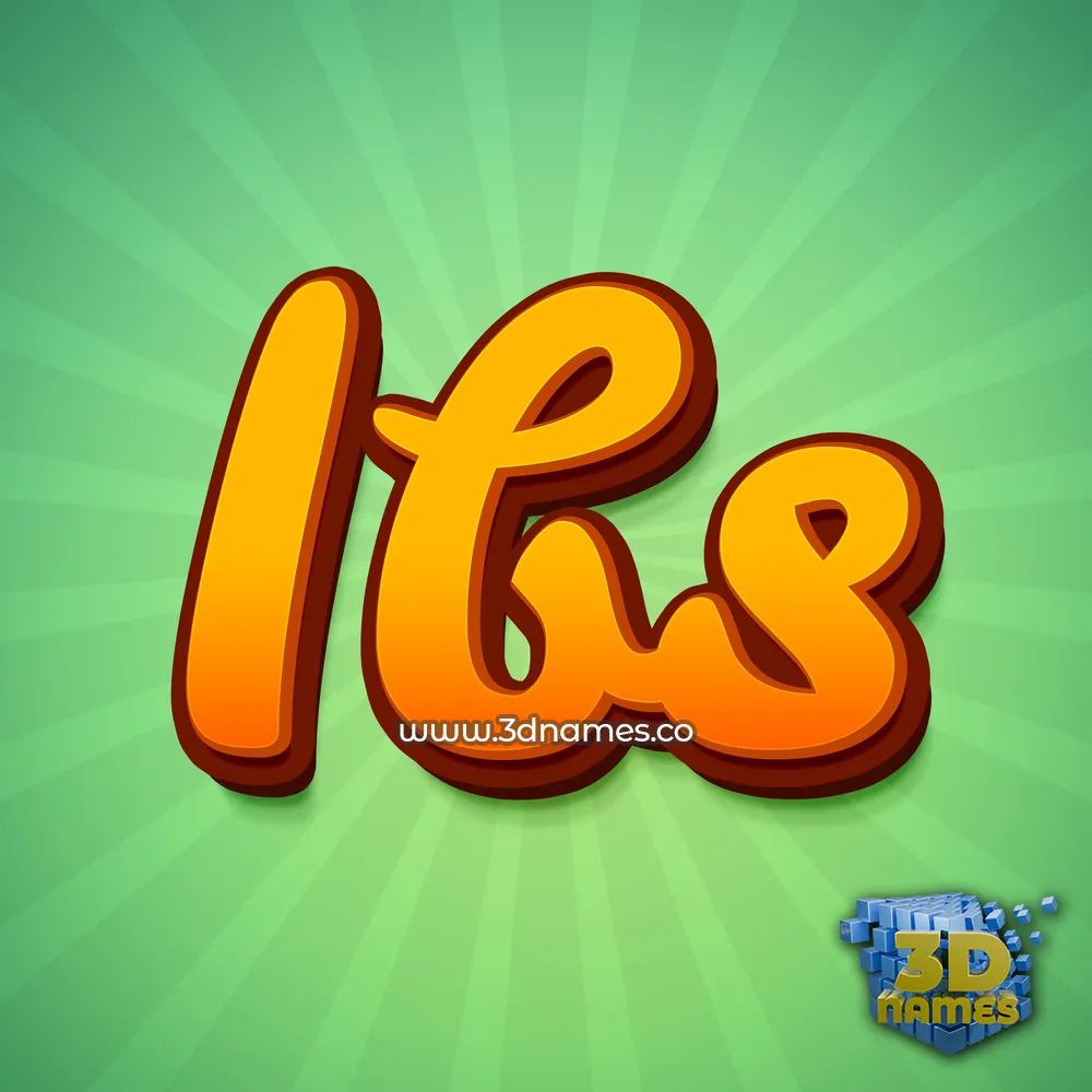 ibs in Green Rays style - 3D name wallpaper