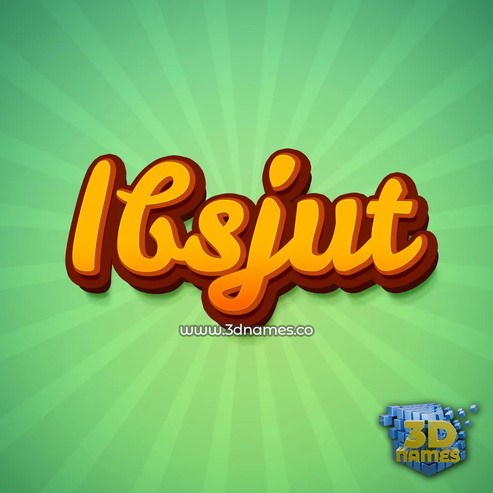 ibsjut in Green Rays style - 3D name wallpaper