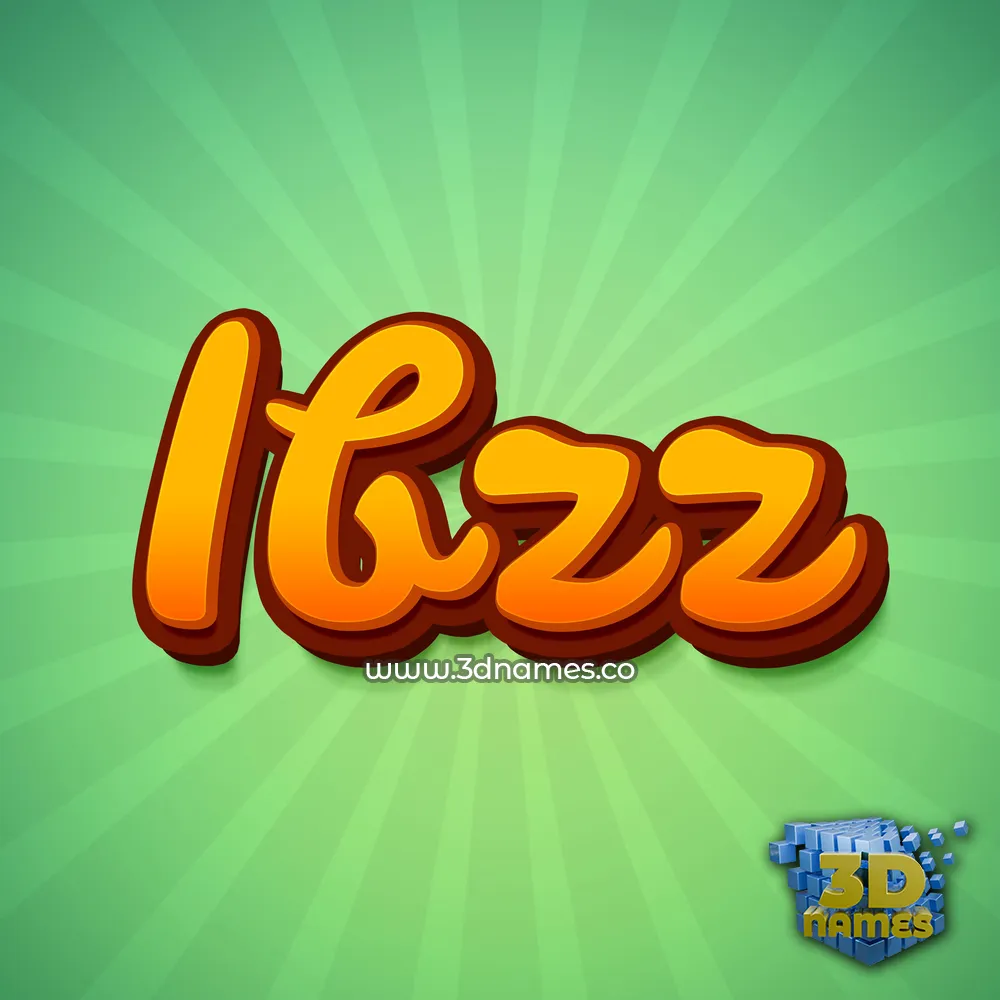 ibzz in Green Rays style - 3D name wallpaper