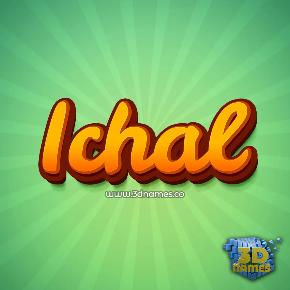 ichal in Green Rays style - 3D name wallpaper