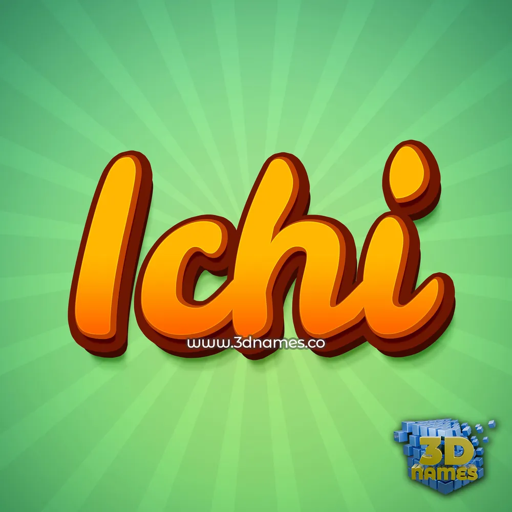ichi in Green Rays style - 3D name wallpaper